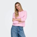 ONLMACEY LS ONECK HALF BUTTON KNT