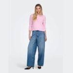 ONLMACEY LS ONECK HALF BUTTON KNT
