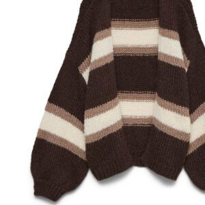 VMMAYBE STRIPE LS OPEN CARDIGAN