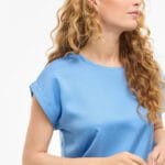 VIELLETTE S/S SATIN TOP