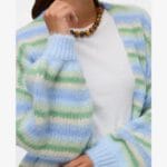 VMMAYBE STRIPE LS OPEN CARDIGAN
