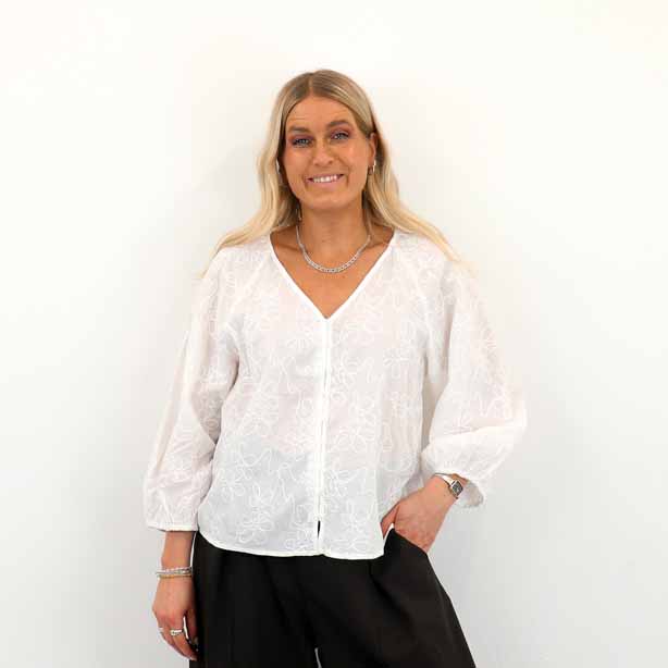 ONLZION 3/4 V-NECK TOP