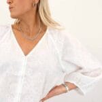 ONLZION 3/4 V-NECK TOP