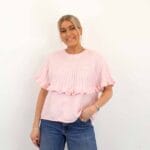 PCBEI SS ONECK FRILL KNECK TOP