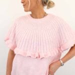 PCBEI SS ONECK FRILL KNECK TOP