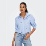 ONLOREGON ZEIDI LS BOW SHIRT