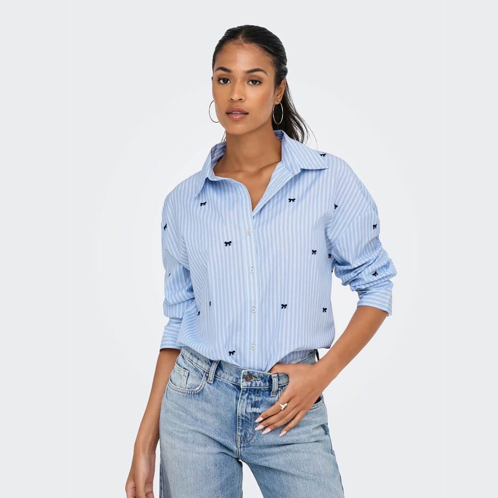 ONLOREGON ZEIDI LS BOW SHIRT