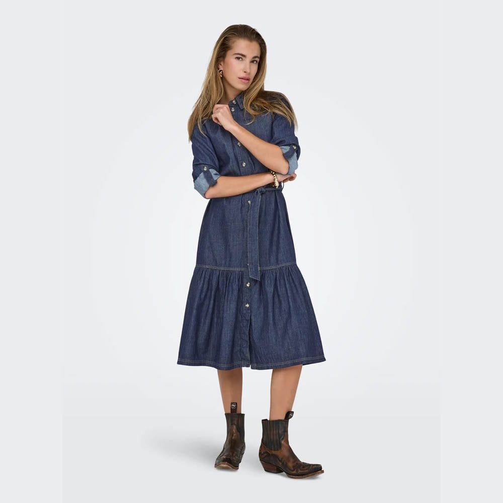 ONLSEVIGNY FRILL 3/4 SL LONG DRESS