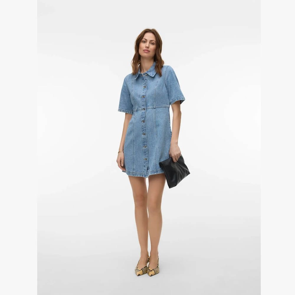 VMDAISY 2/4 SHORT DENIM DRESS