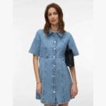 VMDAISY 2/4 SHORT DENIM DRESS