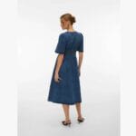 VMMELANEY BLK 2/4 VNECK DRESS