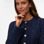 VMSVEA THEA LS ONECK CABLE CARDIGAN