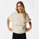 PCBEI SS ONECK FRILL KNECK TOP