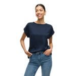 VIELLETTE S/S SATIN TOP