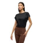 VIELLETTE S/S SATIN TOP