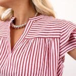 ONLBARI SL FRILL V-NECK TOP