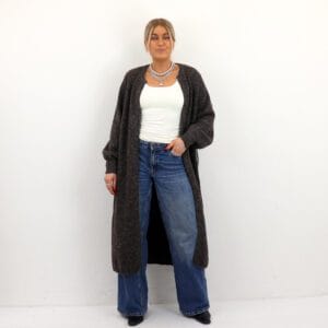 VMAGNES O-NECK LONG TIE CARDIGAN