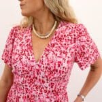 VMMENNY SS 7/8 V-NECK DRESS