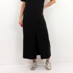 VMSMILLA SS FRONT SLIT CALF DRESS