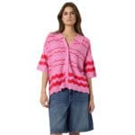 NMSADIE SS POLO KNIT CARDIGAN