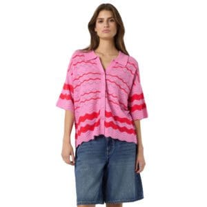 NMSADIE SS POLO KNIT CARDIGAN