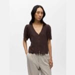 OBJSANNE 2/4 V-NECK TOP