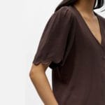 OBJSANNE 2/4 V-NECK TOP
