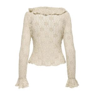 ONLPEARLINA LS RUFFLE LACE TOP