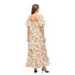 VIFLOLA SQUARE NECK 2/4 ANKLE DRESS