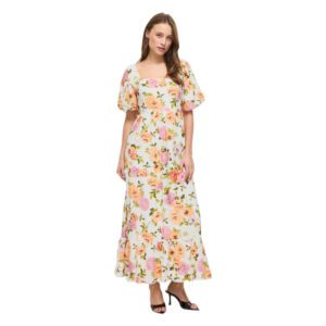 VIFLOLA SQUARE NECK 2/4 ANKLE DRESS