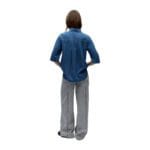 OBJFRAME 2/4 RE DENIM TOP