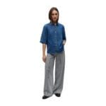 OBJFRAME 2/4 RE DENIM TOP