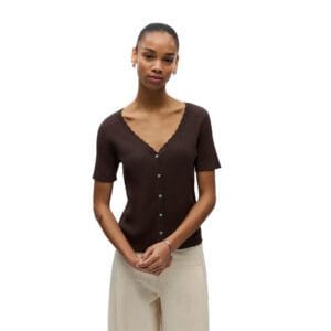 OBJKELLY SS VNECK CARDIGAN