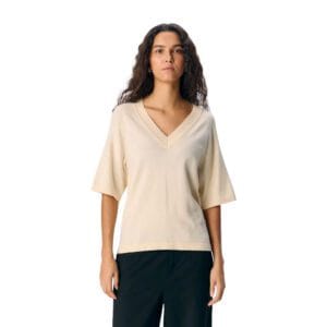 OBJTHESS 2/4 V-NECK KNIT TOP