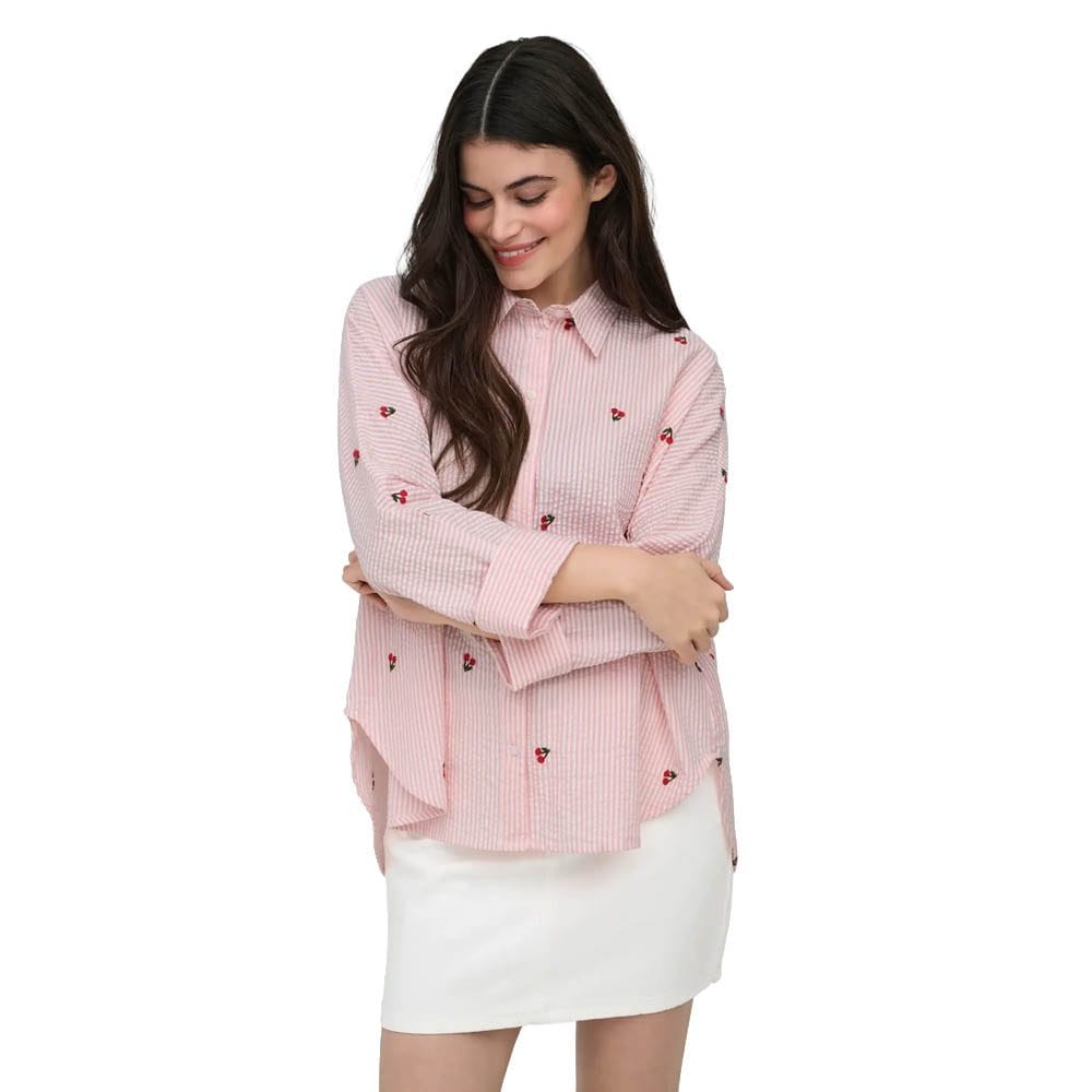 ONLNEW LINA GRACE LS CHERRY SHIRT