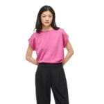 VIELLETTE S/S SATIN TOP