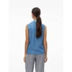 VMHARPER SL COLLAR SHORT TENCEL TOP