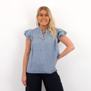 ONLBARI SL FRILL V-NECK TOP