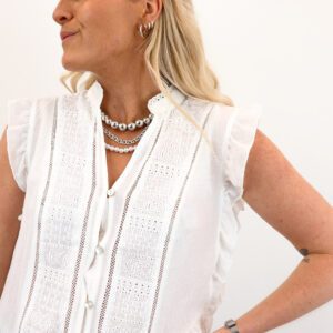 ONLHENNY SL FRILL BUTTON TOP NOOS