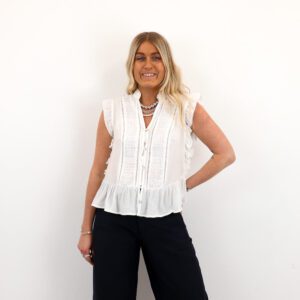 ONLHENNY SL FRILL BUTTON TOP NOOS