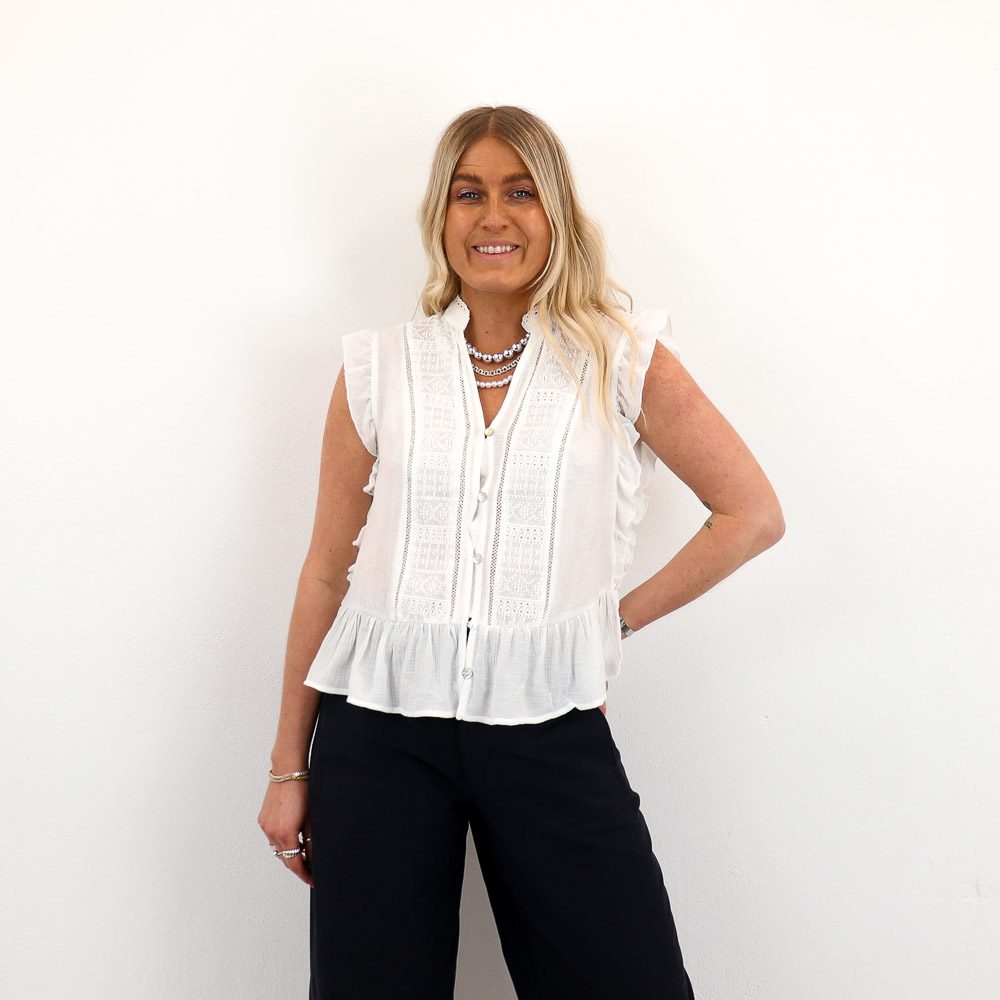 ONLHENNY SL FRILL BUTTON TOP NOOS