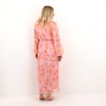 VIKELIA LS PUFF SLEEVE MIDI DRESS