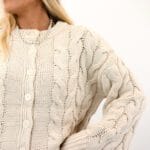 VMSVEA THEA LS ONECK CABLE CARDIGAN