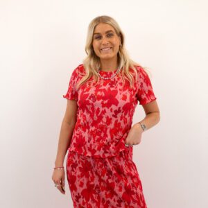 PCFLORA SS O-NECK TOP