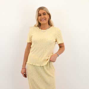 PCFLORA SS O-NECK TOP