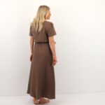 PCSASTINA SS V-NECK ANKLE DRESS