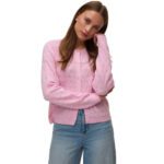 VMDOFFY STITCH LS O-NECK CARDIGAN