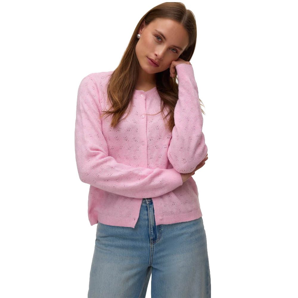 VMDOFFY STITCH LS O-NECK CARDIGAN