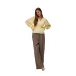 VMDORA LS V-NECK PLISSE TOP