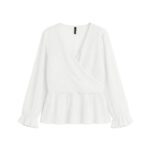 VMDORA LS V-NECK PLISSE TOP